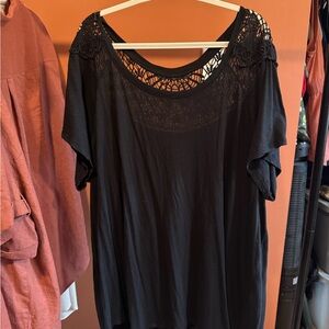 Torrid Black Lace Women's Top plus size